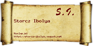 Storcz Ibolya névjegykártya