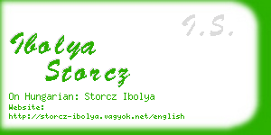 ibolya storcz business card